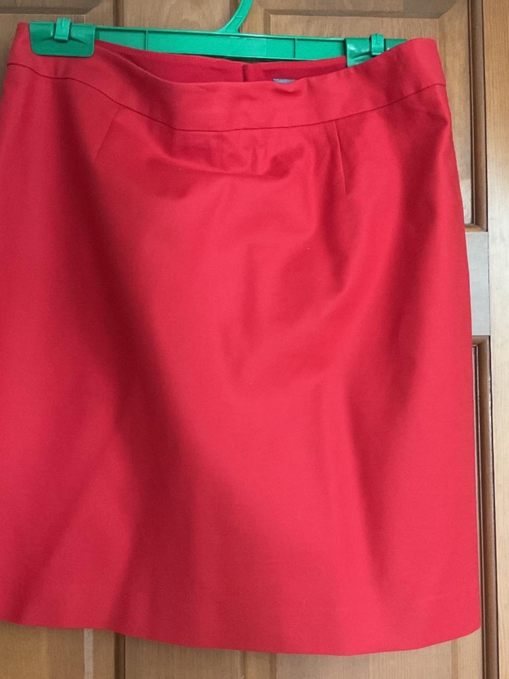 Ecocci red cotton/spandex lined skirt size 10